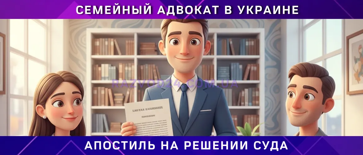 Апостиль на решении суда о разводе в Украине у семейного адвоката