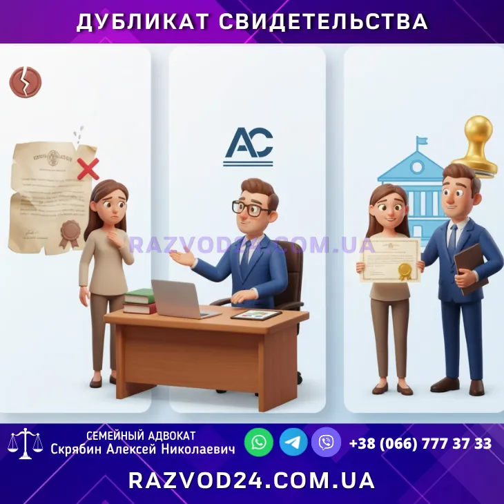 Дубликат свидетельства — помощь адвоката Дубликат свидетельства — юридическая помощь адвоката