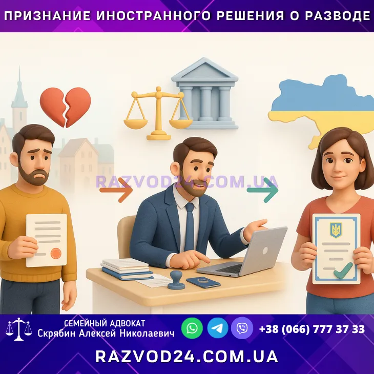 признание иностранного решения суда о разводе в Украине — помощь адвоката