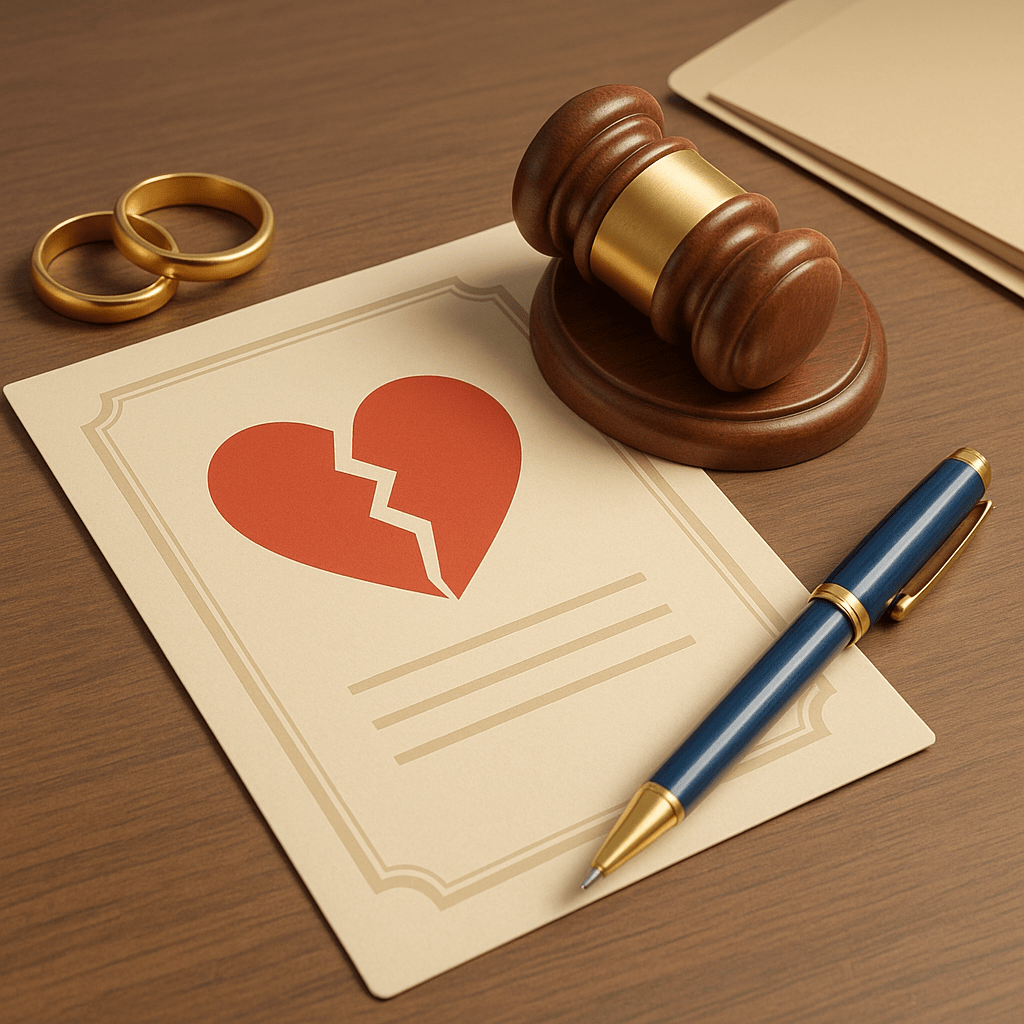 3D-зображення символу свідоцтва про розірвання шлюбу без слів і цифр