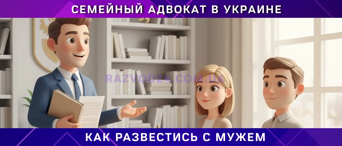Семейный адвокат в Украине, развод с мужем, юридическая консультация, помощь адвоката при разводе - фото ИИ