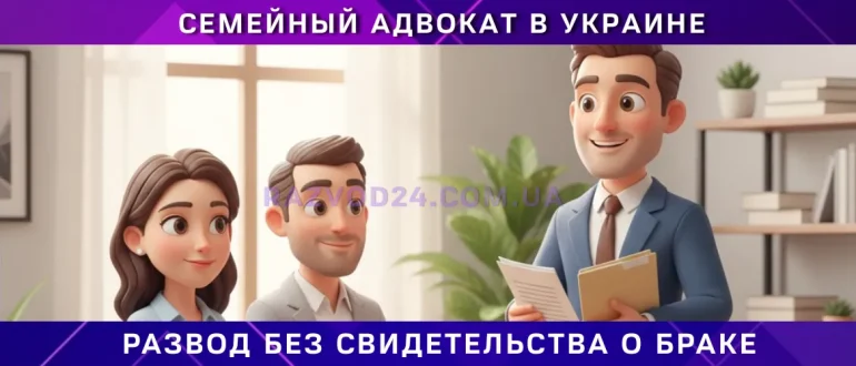 Семейный адвокат в Украине, развод без свидетельства о браке, юридическая помощь, развод через суд