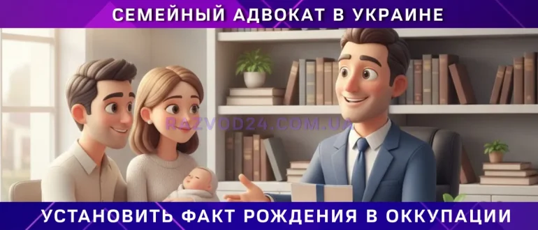 Семейный адвокат в Украине, установить факт рождения ребенка на оккупированной территории, юридическая помощь
