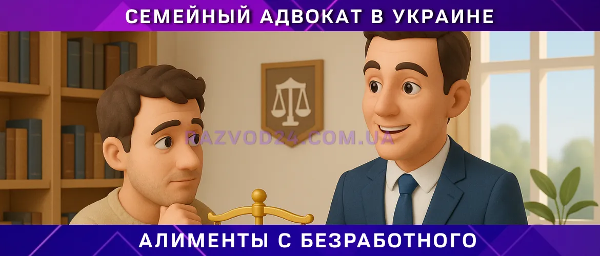 Алименты с безработного в Украине, консультация семейного адвоката по взысканию алиментов с неработающего отца