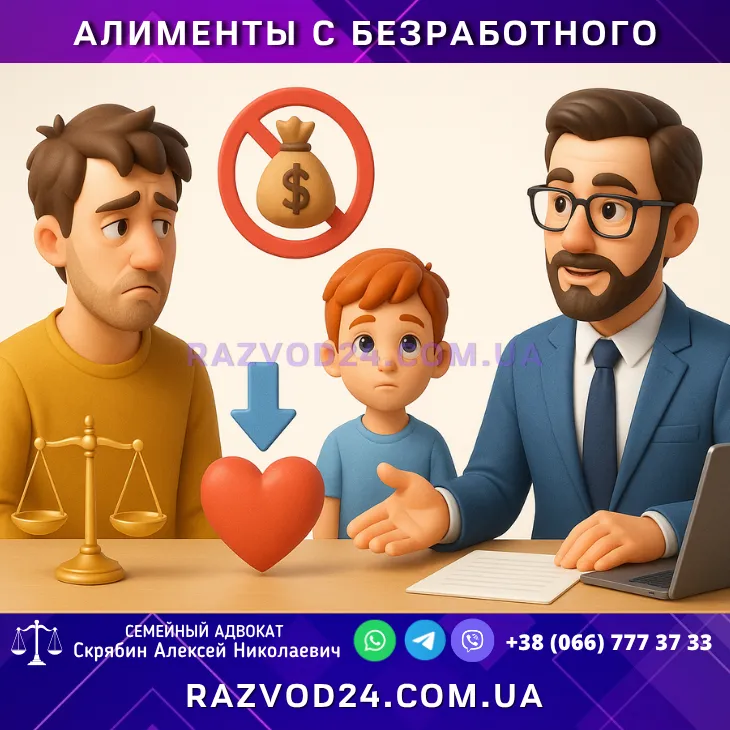 Алименты с безработного, семейный адвокат, взыскание алиментов с неработающего отца, защита прав ребенка