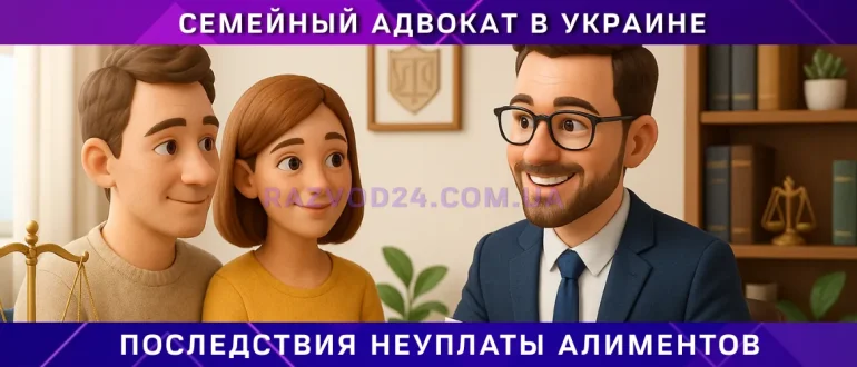 Последствия неуплаты алиментов в Украине, задолженность, меры ответственности, помощь семейного адвоката