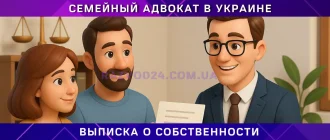Дружелюбный адвокат в офисе передает клиентам выписку о праве собственности на недвижимость, 3D-иллюстрация в спокойных тонах.