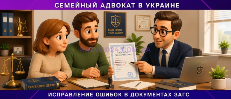 Исправление ошибок в документах ЗАГС с помощью адвоката