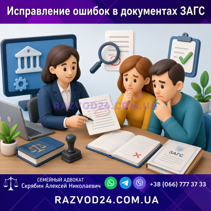 Исправление ошибок в документах ЗАГС Исправление ошибок в документах ЗАГС с помощью адвоката