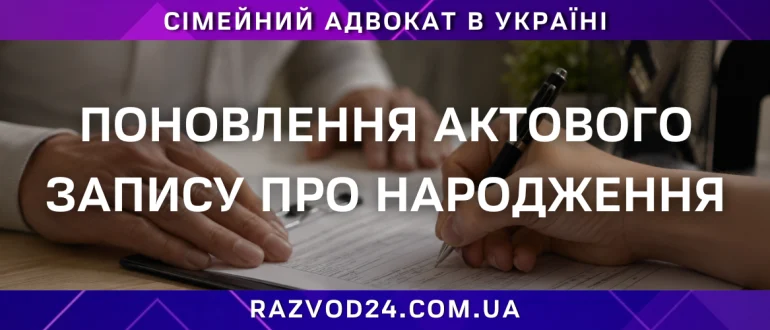 Поновлення актового запису про народження через ДРАЦС або суд