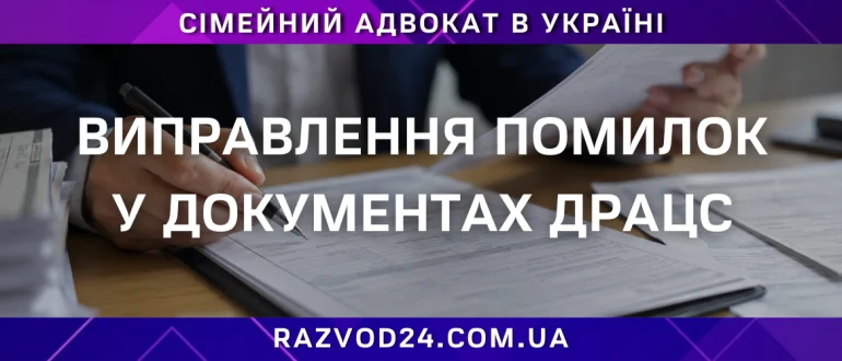 Виправлення помилок у документах ДРАЦС за допомогою адвоката
